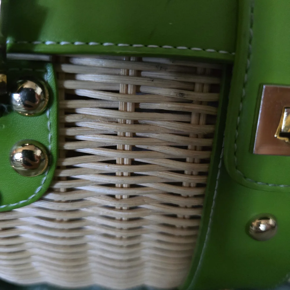 Etienne Aigner Green and Tan Shoulder Bag - Picture 4 of 11